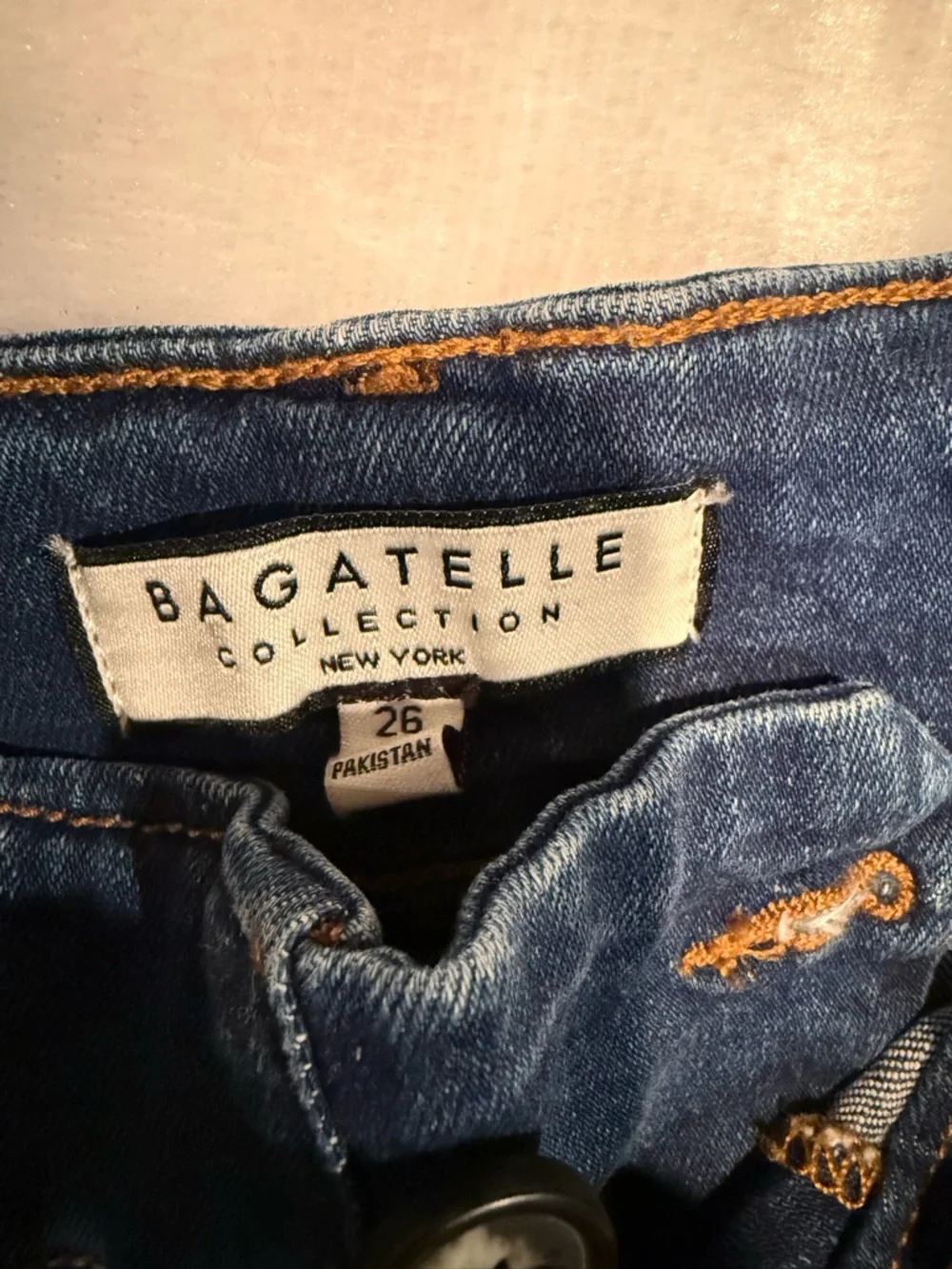 Bagatelle Wide Leg Cropped Jeans Dark Wash - Picture 2 of 5